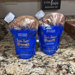 Lot of 2 NEW Triple Threat Brunette Blue Toning Hair Masque